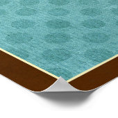 Retro Vintage Kaffeemaschine aquamarin braun Poster (Ecke)