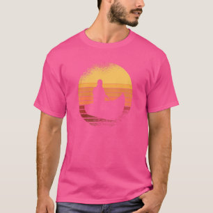 Retro Vintage Kajak Kanu Sonnenuntergang Kajaking T-Shirt