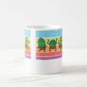 Retro Vintage Kaktus Gartengestaltung Spaß Kaffeetasse (Mittel)