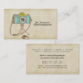 Retro Vintage Kamera-Fotograf-Geschäfts-Karten Visitenkarte (Vorne/Hinten)