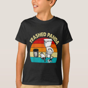 Retro Vintage Kaputter Panda Lustiger Betrunkener T-Shirt