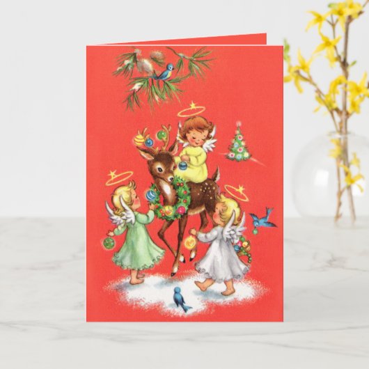 Retro Vintage Karte (Gelbe Blume)