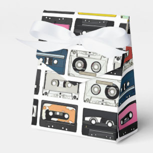 Retro Vintage Kassetten-Mischung nimmt Kunstmuster Geschenkschachtel