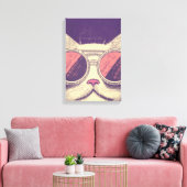 Retro Vintage Kätzchen Leinwanddruck (Insitu (Wohnzimmer))