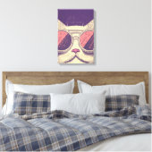 Retro Vintage Kätzchen Leinwanddruck (Insitu (Schlafzimmer))