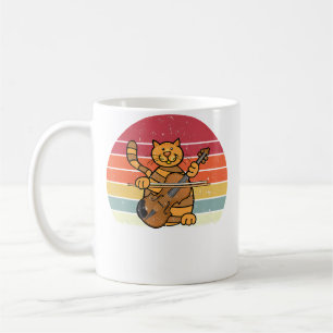 Retro Vintage Katze Cello Musikliebhaber Katze spi Kaffeetasse