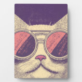 Retro Vintage Katze Fotoplatte (Vorderseite)