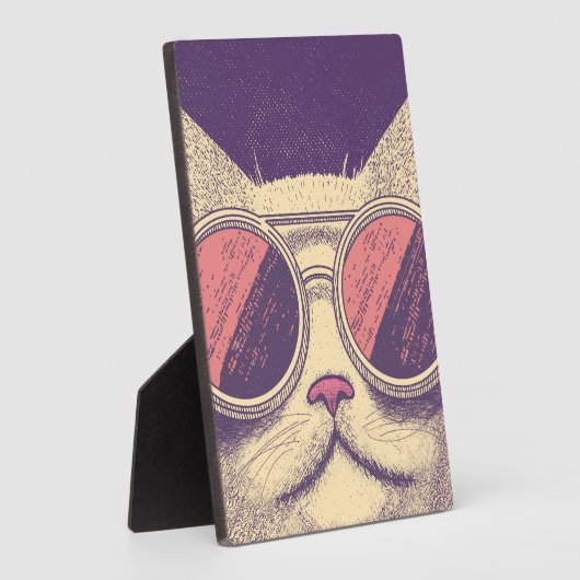 Retro Vintage Katze Fotoplatte (Seite)