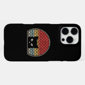 Retro Vintage Katze iPhone Hülle (Rückseite (Horizontal))