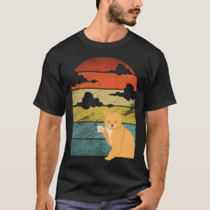Retro vintage Katze und niedliche Tier-Sachen 4 T-Shirt