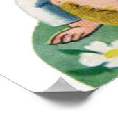 Retro Vintage Kids Valentine Poster (Ecke)