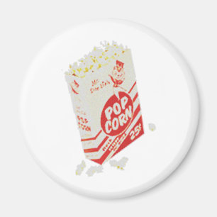 Retro Vintage Kino Popcorn Magnet