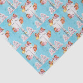 Retro-Vintage Kirche und Engel-Party Seidenpapier (Ausschnitt)