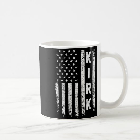 Retro Vintage Kirk Us Flag Kaffeetasse (Rechts)