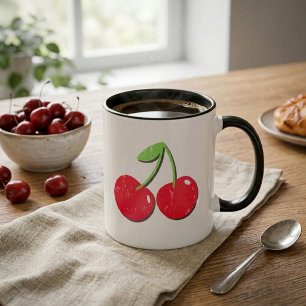 Retro Vintage Kirsch Kaffee Tasse