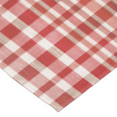 Retro Vintage Kirschrot Texturiert Kariert  Tischdecke (Schrägansicht)