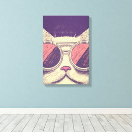 Retro Vintage Kitty Leinwanddruck