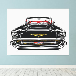 Retro Vintage Klassiker Auto Front Pop Art Leinwanddruck