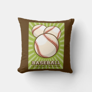 Retro Vintage Klassiker Grunge Grün Baseball  Kissen