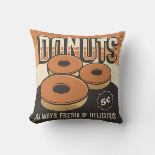 Retro Vintage Klassiker Lustige süße Donuts Kissen