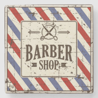 Retro Vintage Klassischer Einfacher Friseursalon Steinuntersetzer