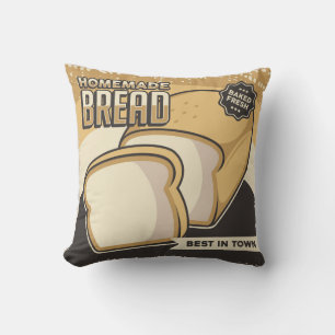 Retro Vintage Klassischer Grunge frisches Hausbrot Kissen