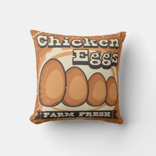 Retro Vintage Klassischer Grunge Huhn Eier Kissen