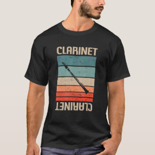 Retro Vintage Klassisches Klarinetteninstrument Kl T-Shirt