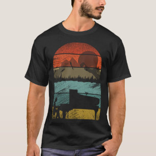 Retro-Vintage-Klavierspieler Old School 4 T-Shirt