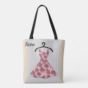 Retro Vintage Kleidung Polka Punkte Schwarz-weiße  Tasche