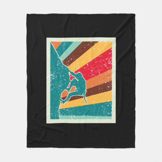 Retro-Vintage-Klettern Fleecedecke (Vorderseite)