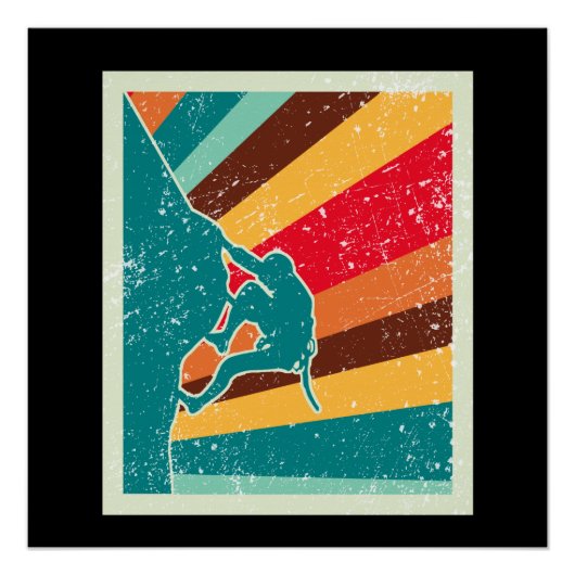 Retro-Vintage-Klettern Poster (Vorderseite)