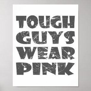 Retro Vintage, kräftige Typ tragen rosa - Brustkre Poster