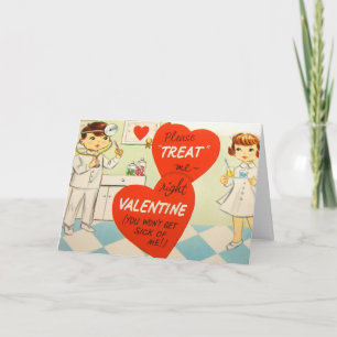 Retro Vintage Krankenversicherungskarte Valentine Feiertagskarte