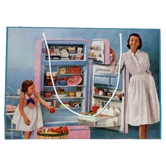 Retro Vintage Küche Party Große Geschenktüte (Rückseite)