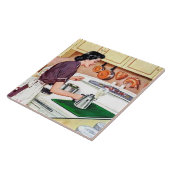 Retro-Vintage Küchendame Fliese (Seite)