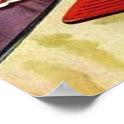 Retro-Vintage Küchendame Poster (Ecke)