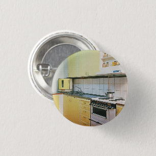 Retro-Vintage-Kücheninnenraum Pin aus den 1950er J Button
