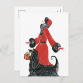 Retro Vintage Kunst Deko Lady Weihnachten (Vorne/Hinten)