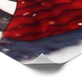 Retro Vintage Kunst Deko Menschen Weihnachtsposter (Ecke)