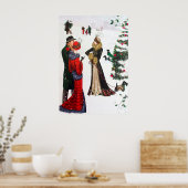 Retro Vintage Kunst Deko Menschen Weihnachtsposter (Küche)