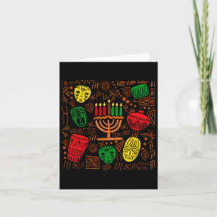 Retro Vintage Kwanzaa Erbe Afrikanische Masken Kin Karte