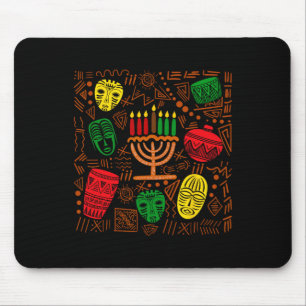 Retro Vintage Kwanzaa Erbe Afrikanische Masken Kin Mousepad