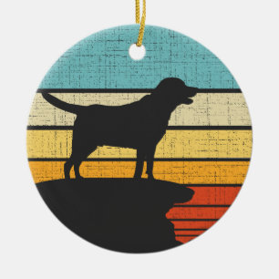 Retro Vintage Labrador Black Lab Besitzer Hunde We Keramik Ornament
