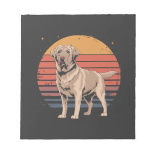 Retro-Vintage-Labrador-Retriever-Hunde-Liebhaber-G Notizblock
