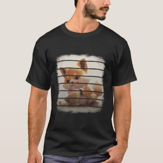 Retro-Vintage-Lächelnder-Kawaii-Hund-trinkt-Boba-M T-Shirt