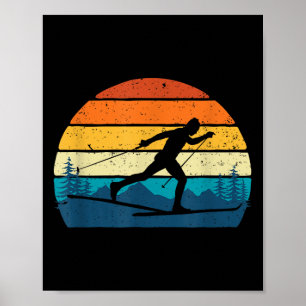 Retro-Vintage-Langlauf - Wintersport Poster