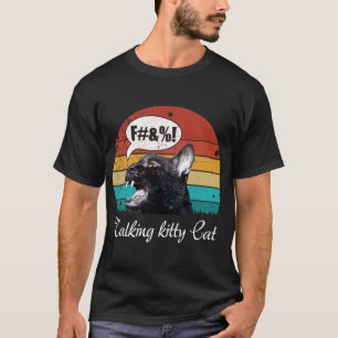 Retro Vintage laufende Kitty Katze Geschenk Junge T-Shirt