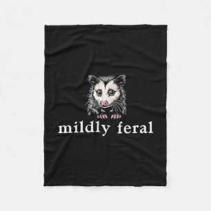 Retro Vintage leicht verwildertes Opossum lustig Fleecedecke