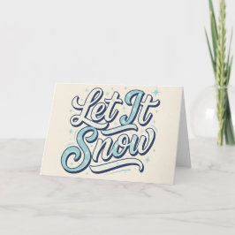 Retro Vintage Let It Snow Christmas Feiertagskarte